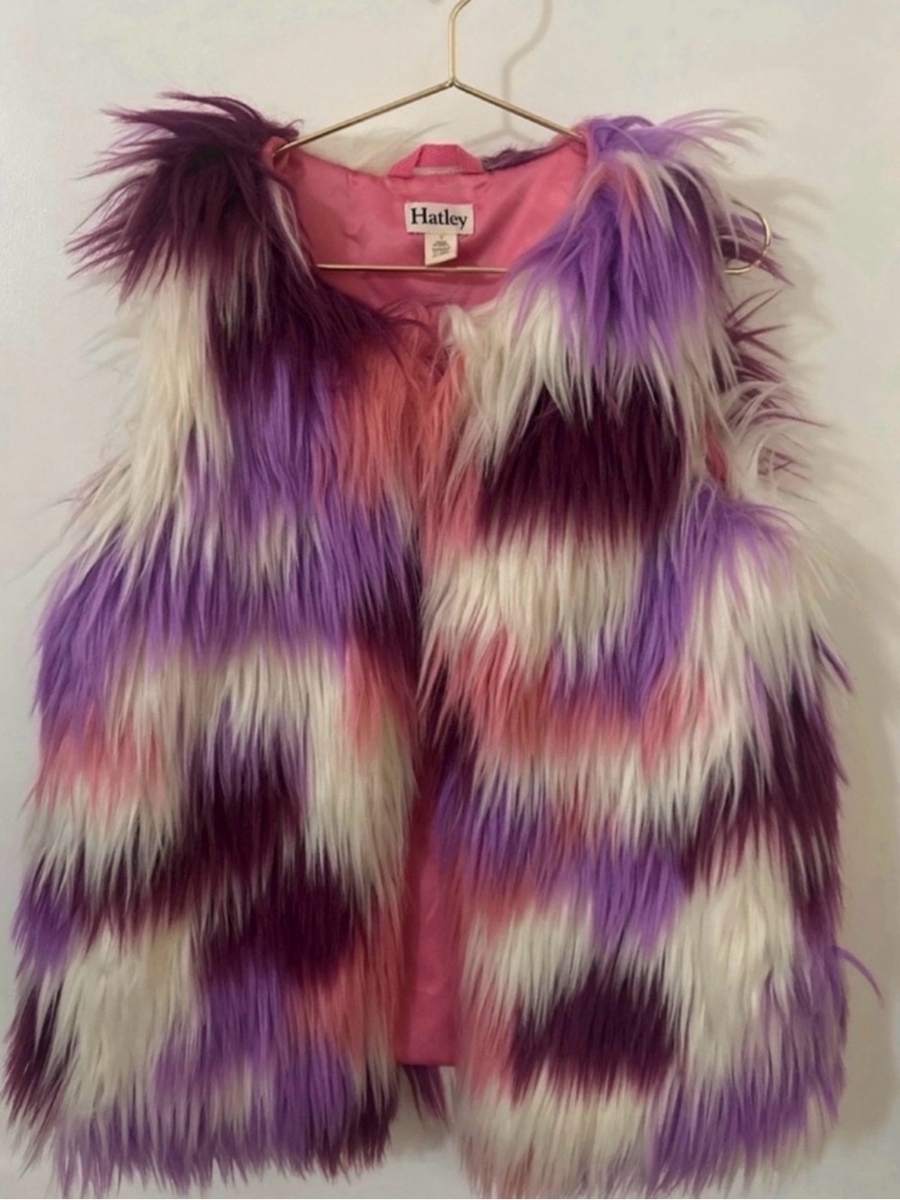 Faux Fur Vest Hatley Feeling Groovy Girls Pink Purple Size 7